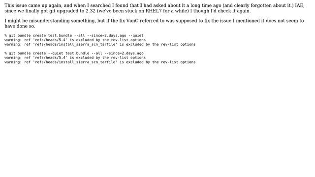 git bundle warning ref is excluded by the rev-list options (2 Solutions!!) смотреть онлайн