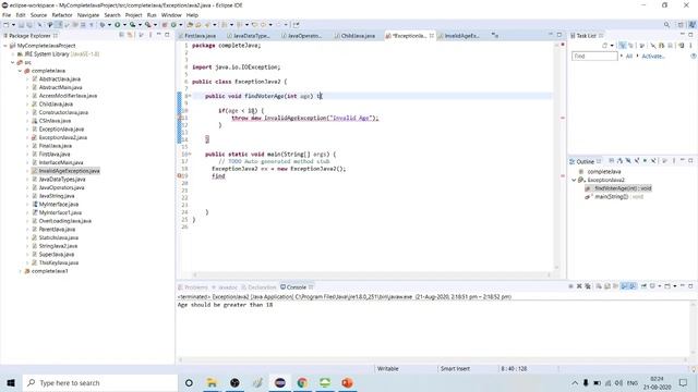 Custom Exception in Java | Learn Java in Tamil | Java Tamil Vathiyar | Part 41 смотреть онлайн