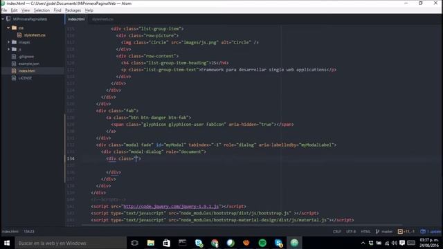 Mi Primera web con Bootstrap & Material Design - 09 (Google fonts y Modales) смотреть онлайн