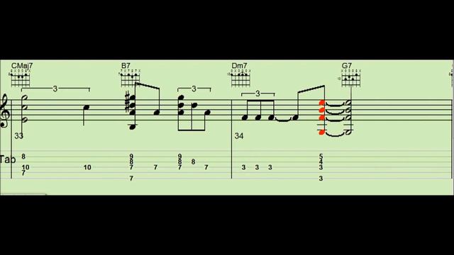 Georgia on My Mind - Jazz Guitar Chords Backing Track/lead sheet смотреть онлайн