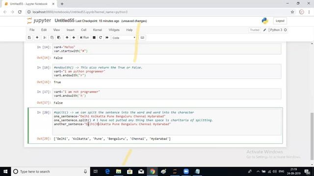 String Operation in Python смотреть онлайн
