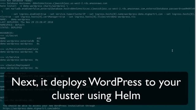 Lauch Production WordPress in Kubernetes using an RDS database with one command смотреть онлайн