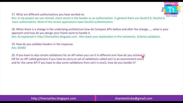 Cognizant-API Automation:REST assured-Lead Interview Answers||7-10 Years Exp||Technical-PART2 смотреть онлайн