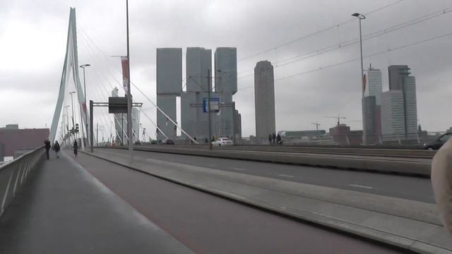 Роттердам 2018! Мост Эразма (Erasmus)! Обзор на весь город. Голландия, Нидерланды (Rotterdam). смотреть онлайн