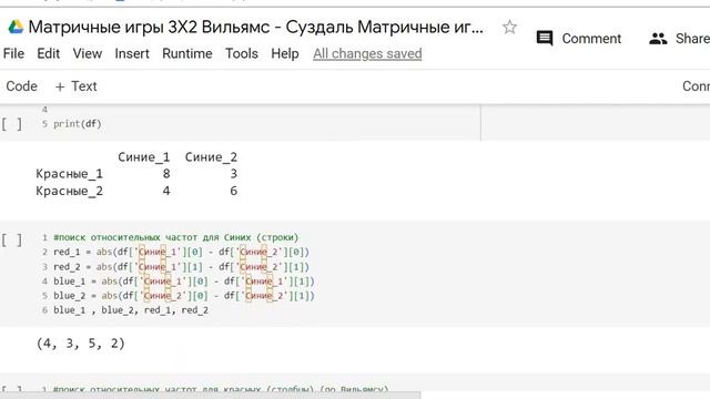 Анализируй это! Решение матричной игры 3X2 или 2X3. Код в Python. #python , #gamestheory , #games смотреть онлайн