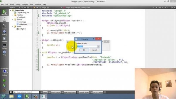 Tutorial Qt Creator - QInputDialog