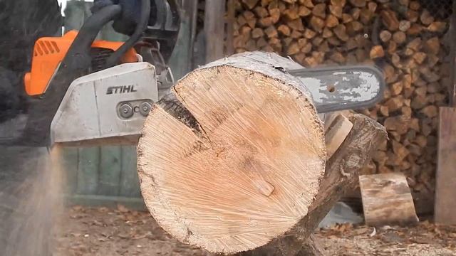 STIHL MS 180. Три года, пилит как новая. смотреть онлайн