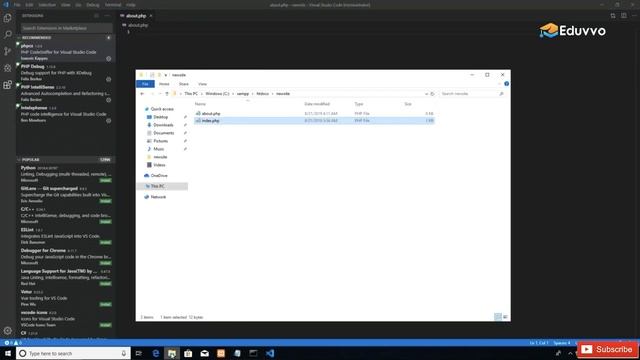 Visual Studio Code for php Web Development Add ons | Eduvvo смотреть онлайн