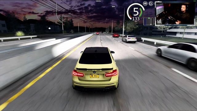 BMW M3 Cuts Traffic On The New 415 NO HESI MAP!! | Assetto Corsa смотреть онлайн