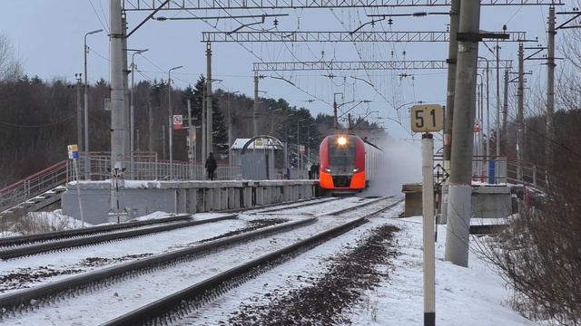 Электропоезд ЭС1-010 + ЭС1 "Ласточка" Смоленск - Москва смотреть онлайн