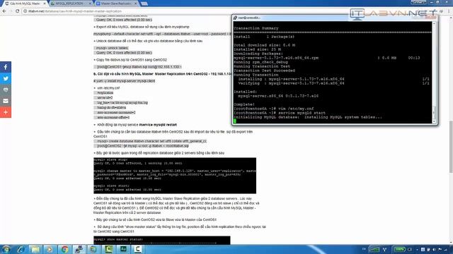 Hướng dẫn cài đặt cấu hình MySQL Master Master Replication смотреть онлайн