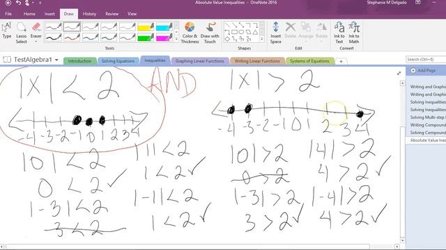 Mrs. Wathen Algebra I Section 2.6 Part 1: Writing and Graphing Absolute Value Inequalities смотреть онлайн