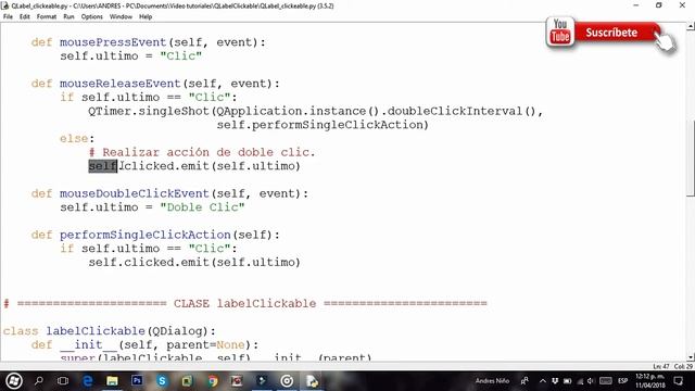 QLabel clickable con Python y PyQt5 смотреть онлайн