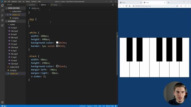 Build A Piano With JavaScript - Tutorial смотреть онлайн