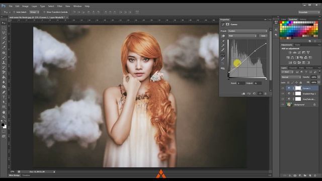Photoshop Tutorial : COLORING WITH GRADIENT MAP смотреть онлайн