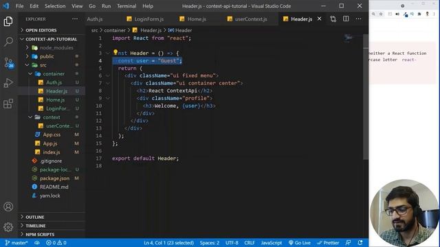 React Context API Tutorial For Beginners | useContext Hook | React State Management With Context AP смотреть онлайн