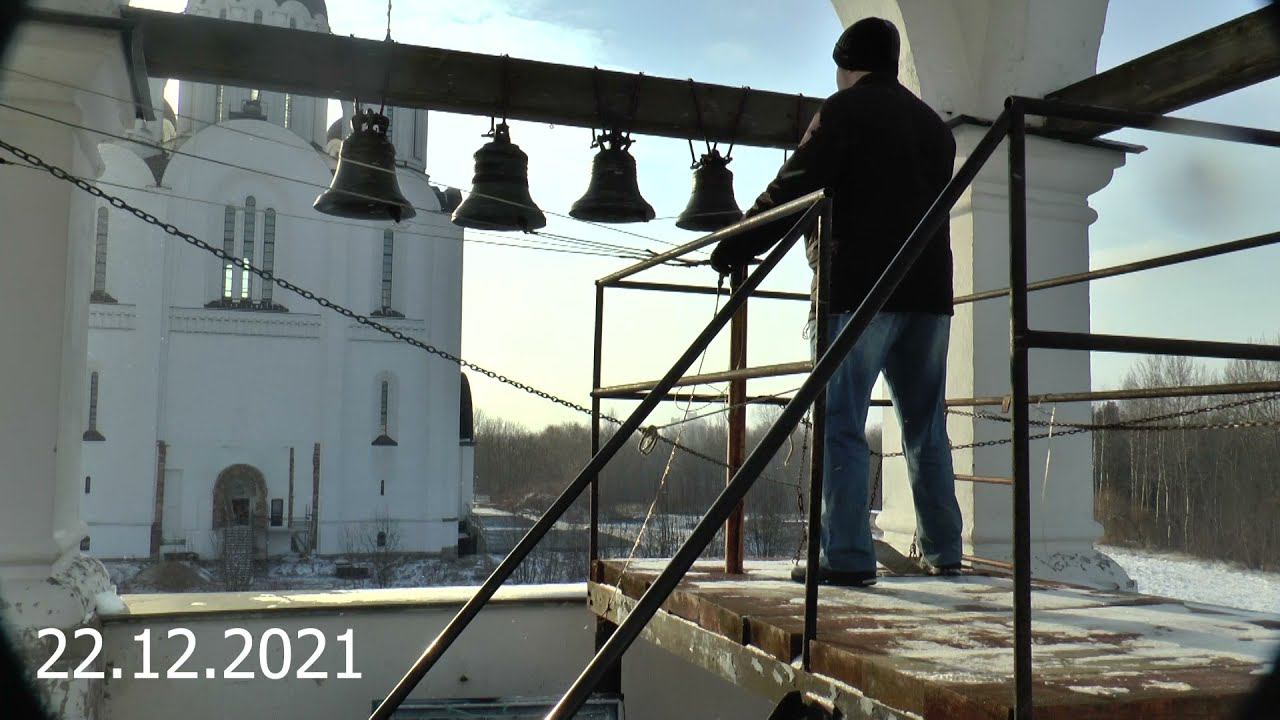 колокольный звон 22 12 2021 #мороз, #снег смотреть онлайн