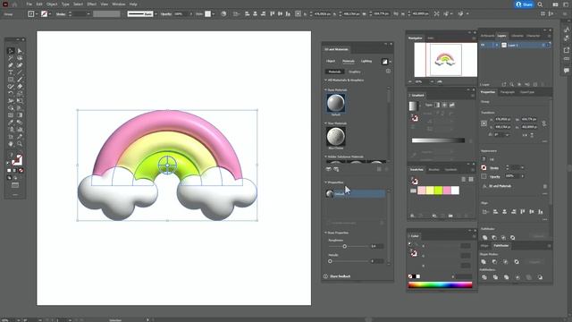 РИСУЕМ 3D РАДУГУ ЗА СЕКУНДЫ | УРОК В ADOBE ILLUSTRATOR смотреть онлайн