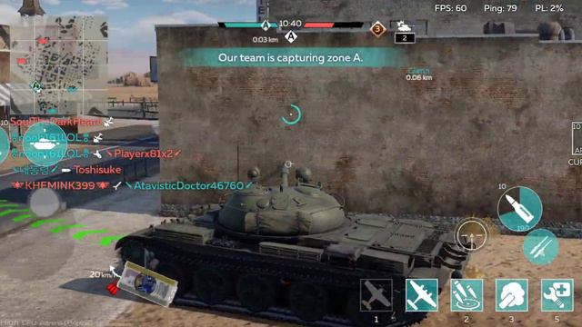 T-62 gameplay: A slightly better T-55A - War Thunder mobile смотреть онлайн
