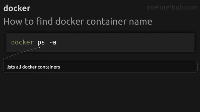 How to find docker container name #docker смотреть онлайн