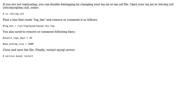 Databases: Disable MySQL binary logging with log_bin variable (6 Solutions!!) смотреть онлайн