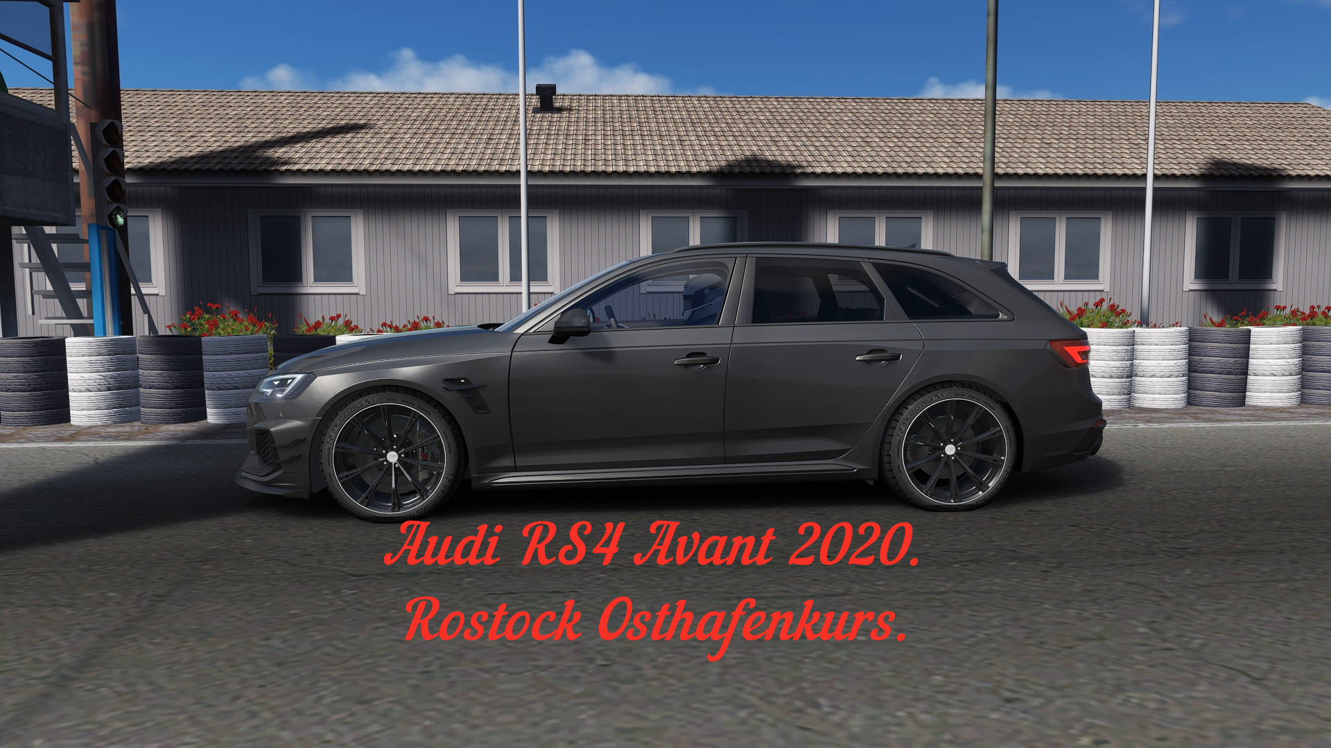 AUDI RS4-R ABT B9 - Rostock Osthafenkurs | Assetto Corsa. смотреть онлайн