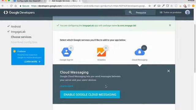 [Integração Android] Geração do arquivo google-services.json смотреть онлайн
