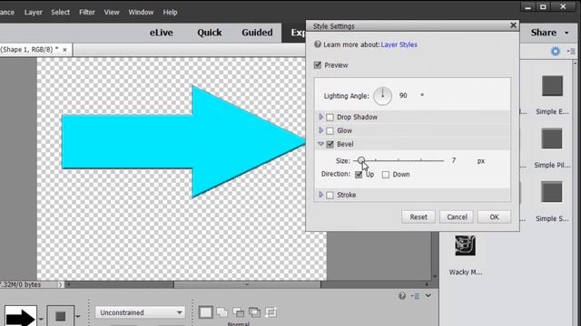 Photoshop Elements - Design arrow shaped objects for various applications смотреть онлайн