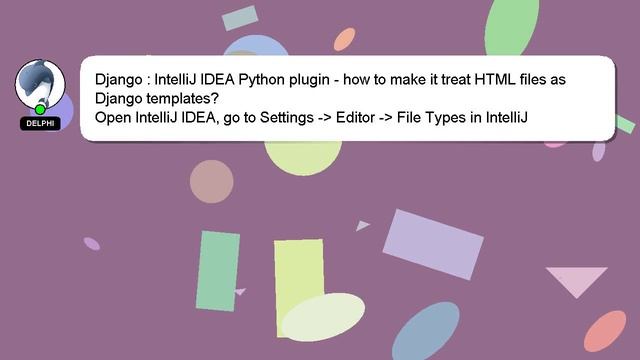 Django : IntelliJ IDEA Python plugin - how to make it treat HTML files as Django templates? смотреть онлайн