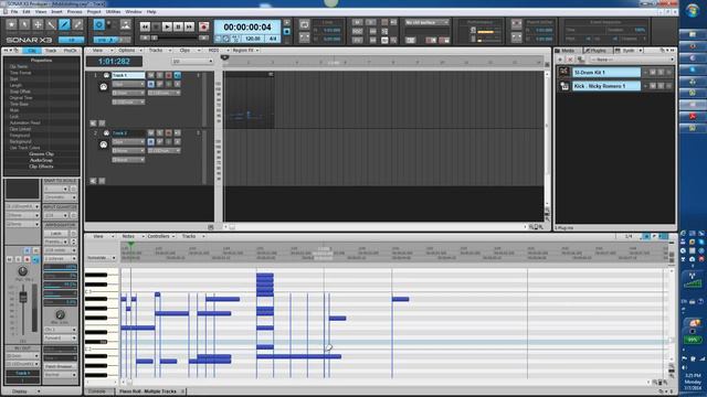 Cakewalk Sonar X3. Les. 22. Editing Midi. Piano Roll