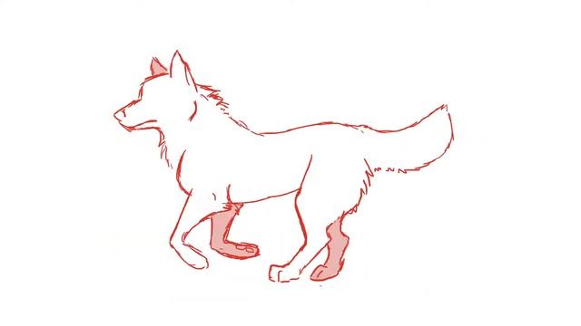 Анимация: бег волка смотреть онлайн