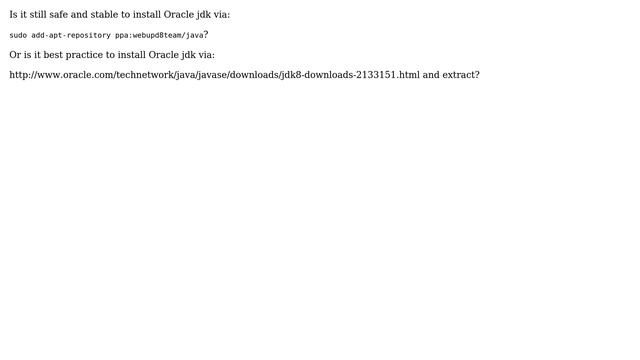 Ubuntu: Installing Oracle jdk from webupd8 ppa смотреть онлайн