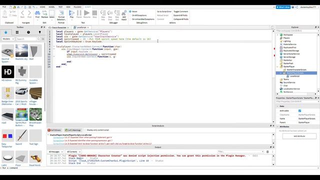 How to make a key bind to sprint Roblox Studio Tutorial смотреть онлайн