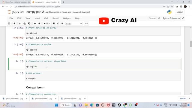 Python tutorial : Numpy Arithmetic operations and Aggregate Function in hindi | E-03 смотреть онлайн