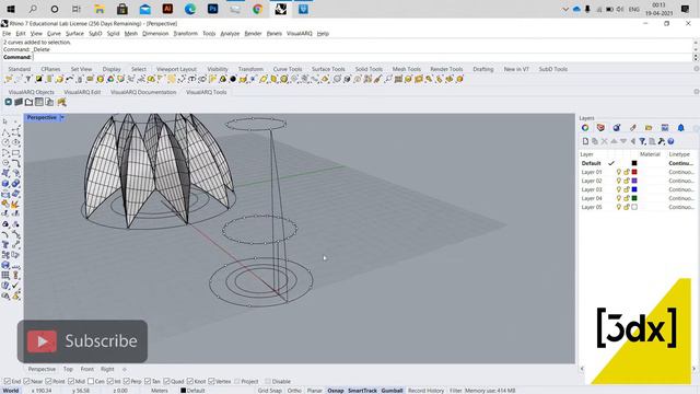 rhino 3d tutorial English | Episode 11| Real Building Into 3d Model | Ar Jeevan Kumar смотреть онлайн