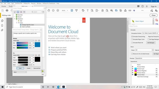 Changing entire document text or vectors color in Adobe Acrobat pdf files using Pitstop Pro 2020 смотреть онлайн