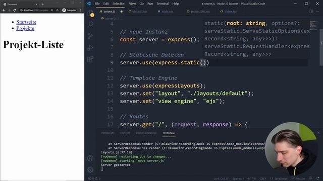 Lerne Express JS in 70 Minuten // Express JS Tutorial Deutsch смотреть онлайн