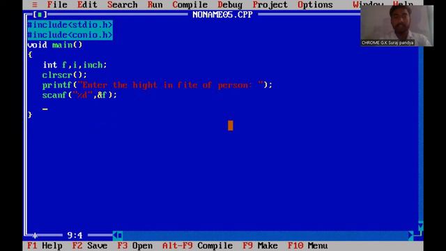 enter height of person in feet and inch convert into inches in c program смотреть онлайн