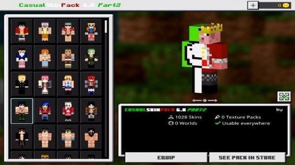 Minecraft Pe Skin Pack With over 2000+ Skins