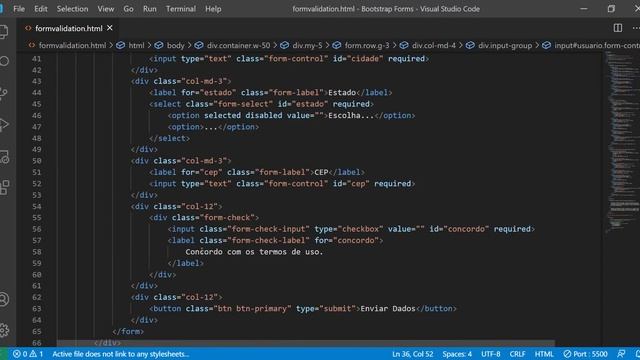IFES :: AGW :: Aula 28 - Validação Customizada de Formulários com Bootstrap 5 смотреть онлайн