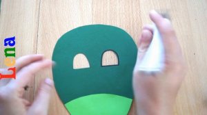 Grashüpfer Maske basteln - How to make grasshopper mask diy - как сделать маску  кузнечика