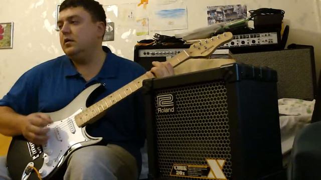 Электрогитара Behringer и комбик Roland Cube 20X. Пример звучания.