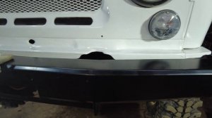 Установка силового переднего бампера "Вездеход" на УАЗ Хантер