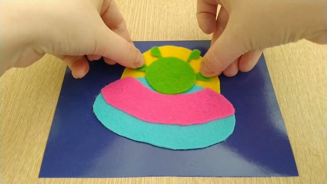 ПОДЕЛКА КО ДНЮ КОСМОНАВТИКИ ??? АППЛИКАЦИЯ ИЗ ФЕТРА И ЦВЕТНОГО КАРТОНА ? ЛЕГКО И БЫСТРО