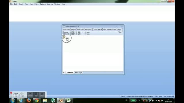 How to import data into Eviews смотреть онлайн