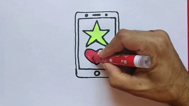 Bolalar uchun telefon rasm chizish - сурет салу телефон - drawing for kids смотреть онлайн