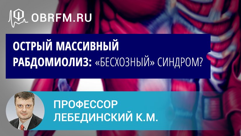 Профессор Лебединский К.М.: Острый массивный рабдомиолиз: «бесхозный» синдром?
