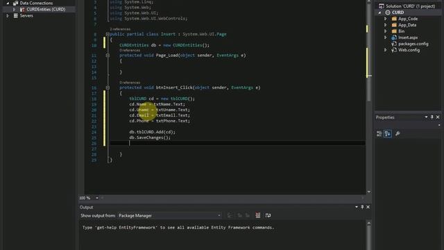 Asp.Net(C#) CRUD binding grid-view without code. смотреть онлайн