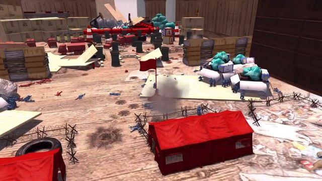 BLUE AIRBORNE INVASION OF RED TERRITORY - Army Men Of War смотреть онлайн