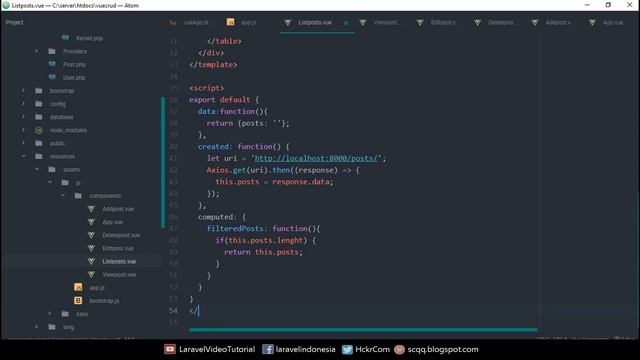 LARAVEL 5.5 VUE JS CRUD EXAMPLE, Laravel, Vue, Vue-router, Vue-axios смотреть онлайн